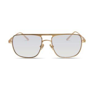 Elisa Johnson  'Jane' Sunglasses in Gold Metal